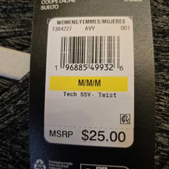 Under Armour Womens Gray V-Neck T-Shirt. Size Medium - Picture 6 of 6